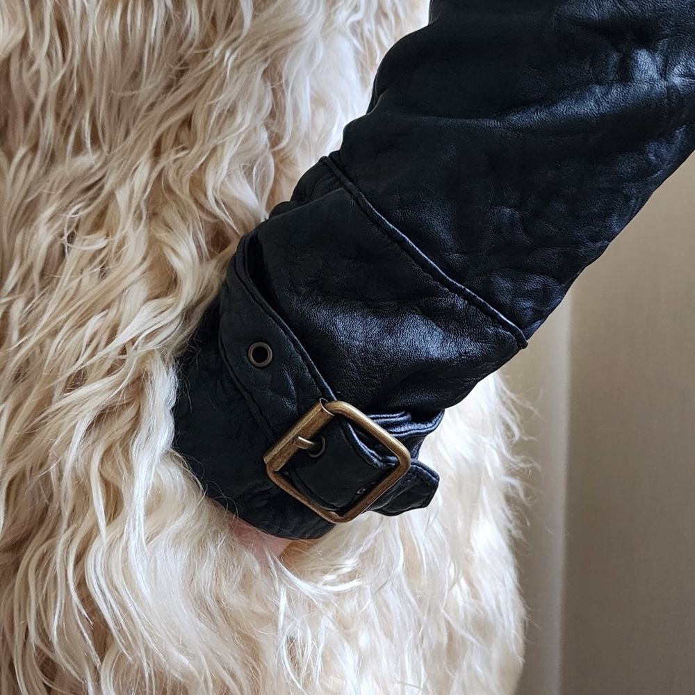 Genuine Goat Fur wRemovable Gen Leather Sleeves Made in Argentina Jacket… - Picture 8 of 16